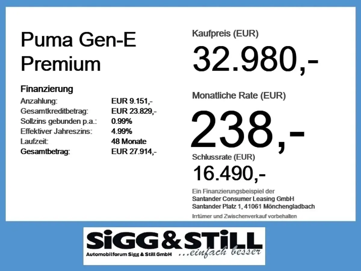 Neu Ford Puma Gen-E Premium 124 kW (169 PS) 2026 Agate black SUV