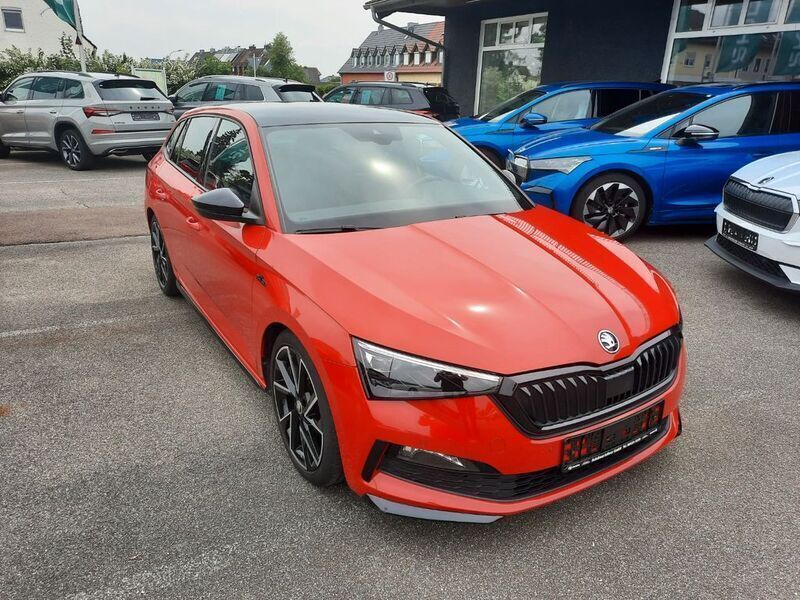 Rot Gebraucht 2021 Skoda Scala Monte Carlo Kleinwagen | 21.490 € (Etwas zu teuer) - Bild 1/4