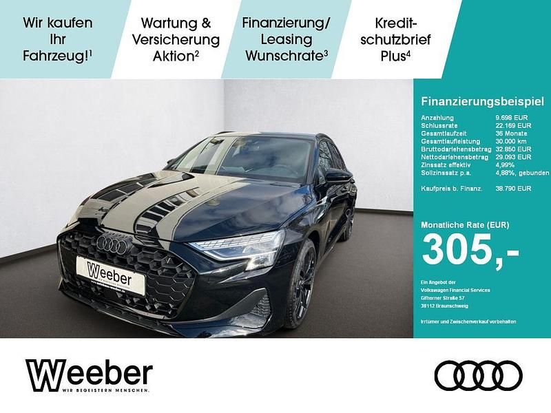 Schwarz Gebraucht 2025 Audi A3 Sportback Advanced Limousine | 38.790 € (Fairer Preis) - Bild 1/4