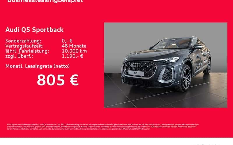 Grau Neu 2025 Audi Q5 Sportback Ambiente SUV | 76.658 € - Bild 1/4