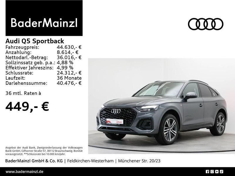 Daytonagrau perleffekt Gebraucht 2023 Audi Q5 Sportback S-Line SUV | 44.430 € (Superpreis) - Bild 1/3