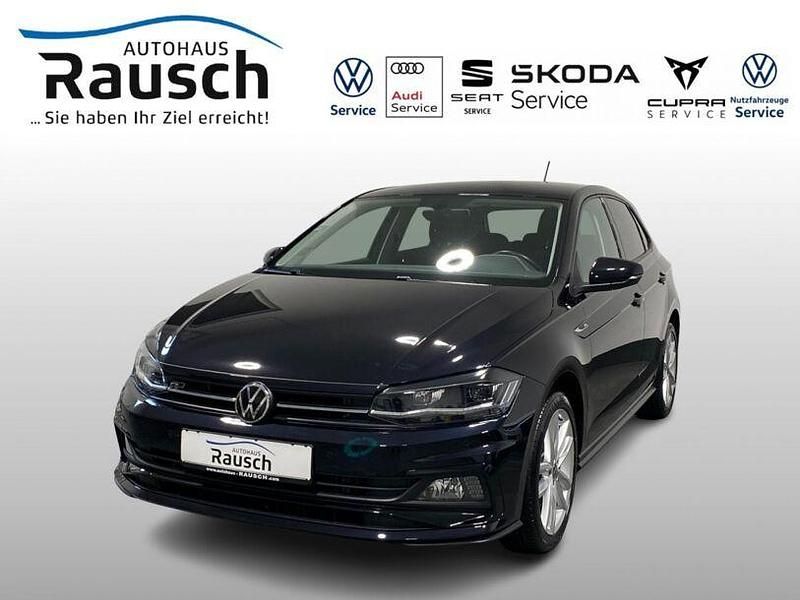 Schwarz (metallic) Gebraucht 2021 VW Polo R-line Kleinwagen | 19.250 € (Fairer Preis) - Bild 1/4