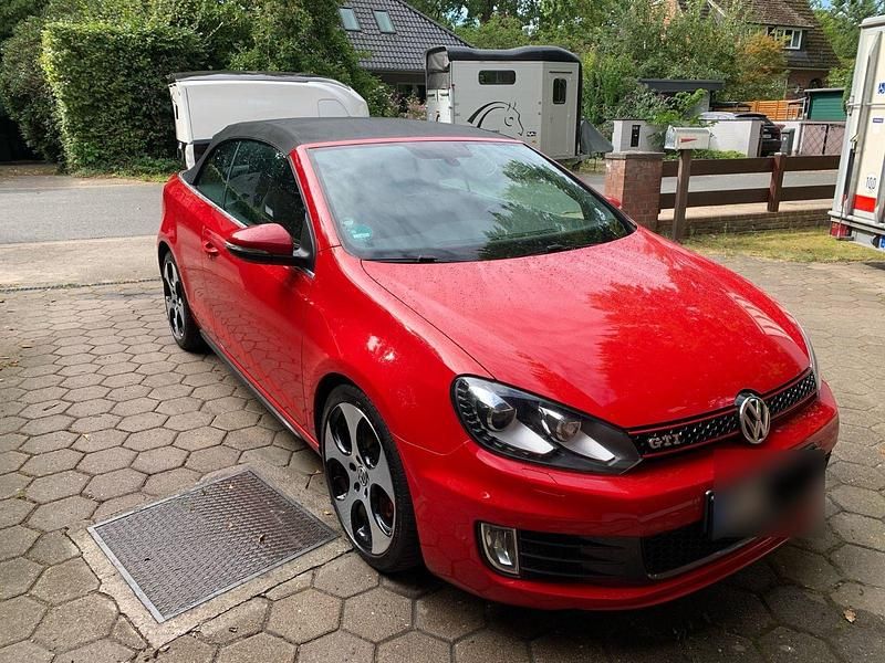 Rot Gebraucht 2014 VW Golf Cabriolet GTI Cabrio | 12.900 € (Fairer Preis) - Bild 1/4