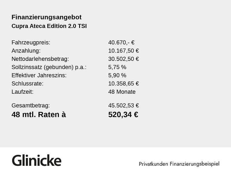 Neu Cupra Ateca 190 PS (139 kW) 2026 Schwarz SUV