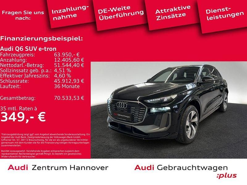 Mythosschwarz metallic Gebraucht 2025 Audi Q6 e-tron Ambiente SUV | 63.950 € - Bild 1/4