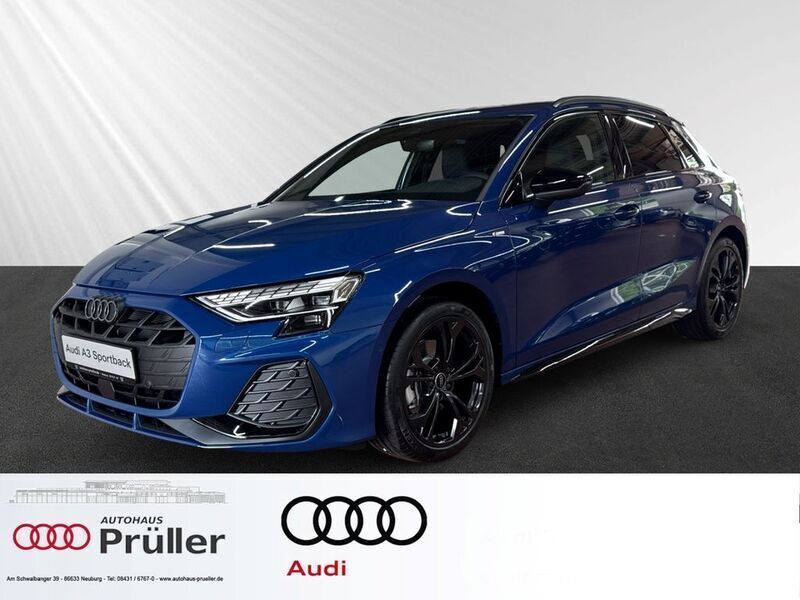 Blau Neu 2025 Audi A3 Sportback S-Line Limousine | 50.690 € - Bild 1/4