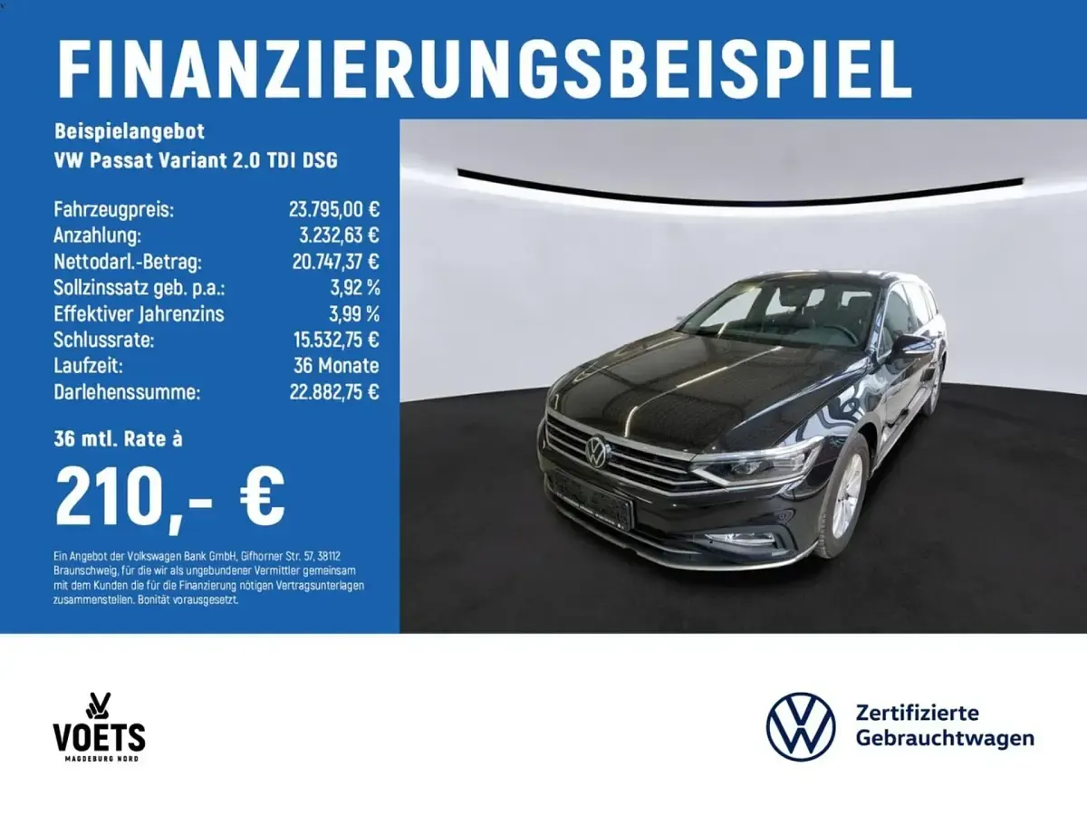 Gebraucht VW Passat Elegance 200 PS (147 kW) 2022 Schwarz Kombi