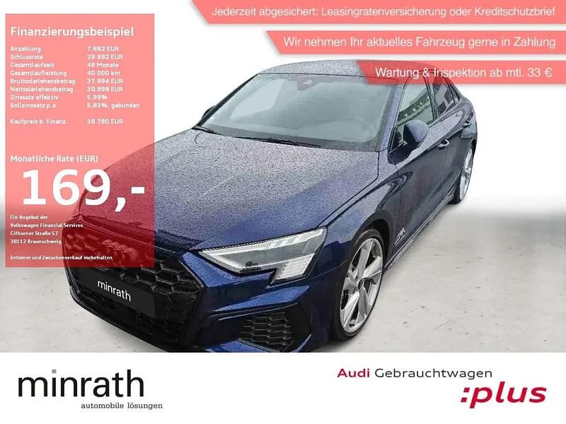 Blau Gebraucht 2024 Audi S3 Ambiente Limousine | 38.780 € (Guter Preis) - Bild 1/4