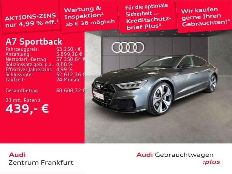 Daytonagrau perleffekt/daytona Gebraucht 2024 Audi A7 S-Line Kleinwagen | 63.250 € (Guter Preis) - Bild 1/2
