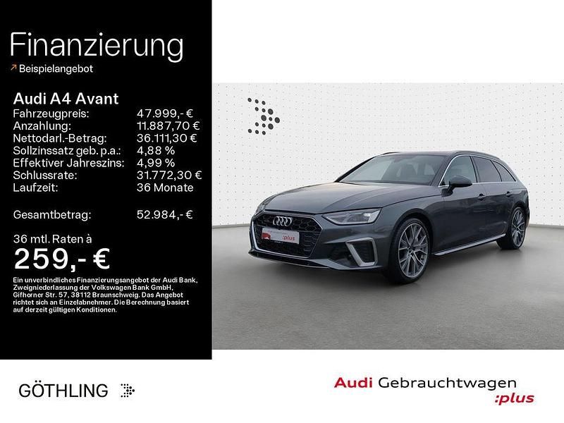 Daytonagrau perleffekt Gebraucht 2024 Audi A4 S-Line Kombi | 47.999 € - Bild 1/4