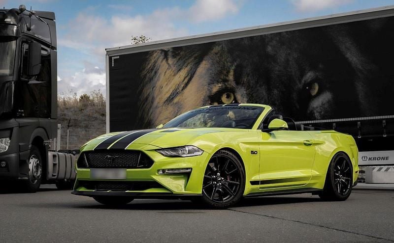 Usado Ford Mustang GT 450 HP (330 kW) 2021 Verde Cabrios