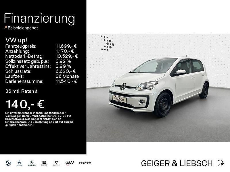 Weiß Gebraucht 2022 VW up! move up! Kleinwagen | 11.499 € (Guter Preis) - Bild 1/4