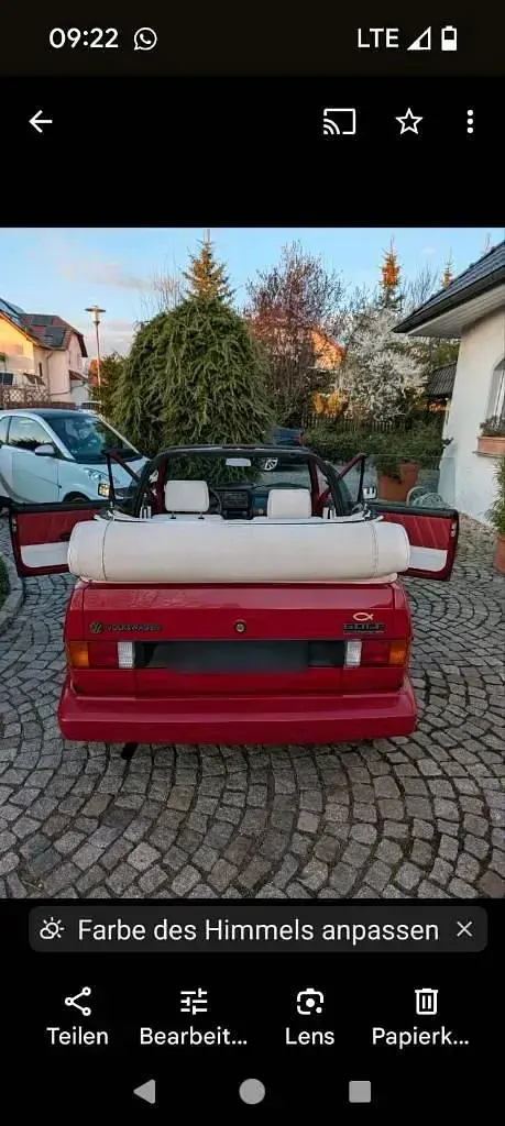 Gebraucht VW Golf Cabriolet 95 PS (69 kW) 1989 Rot Cabrio