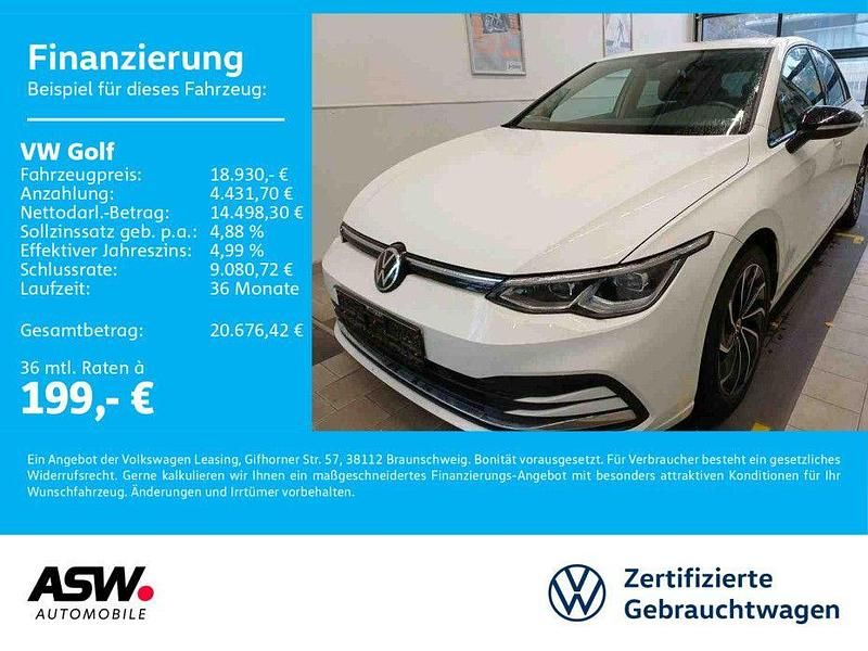 Pure white Gebraucht 2022 VW Golf VIII Active Limousine | 18.930 € (Fairer Preis) - Bild 1/4