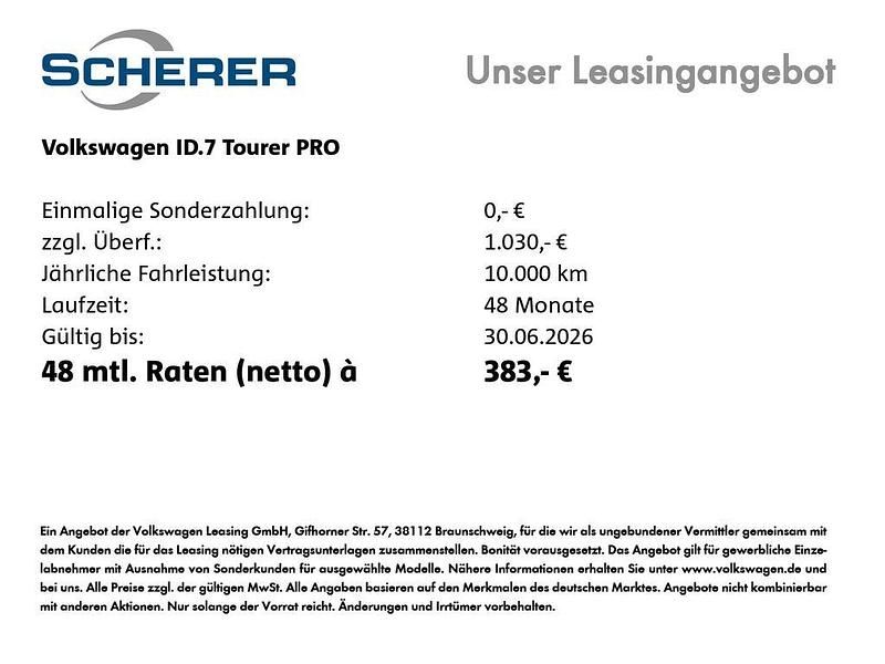 Nouvelle VW ID.7 Pro 210 kW (286 ch) 2025 Blanc Break
