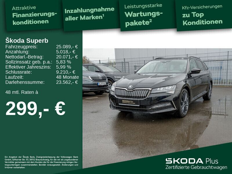 Schwarz Gebraucht 2021 Skoda Superb Ambition Kombi | 25.089 € (Fairer Preis) - Bild 1/4