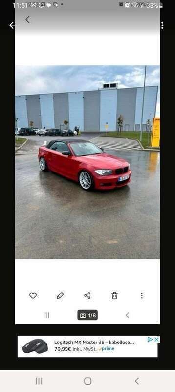 Rot Gebraucht 2009 BMW 118 Cabriolet Cabrio | 6.800 € (Etwas zu teuer) - Bild 1/4