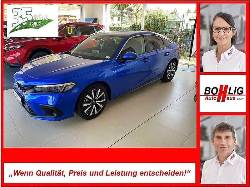 Premium crystal blau metallic Neu 2025 Honda Civic Elegance Limousine | 34.870 € (Guter Preis) - Bild 1/3