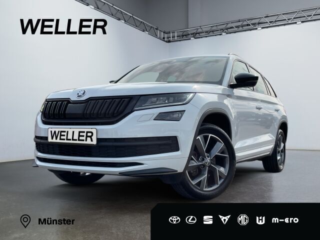 187) moon white metallic (weiss Gebraucht 2019 Skoda Kodiaq SportLine SUV | 28.690 € (Etwas zu teuer) - Bild 1/2