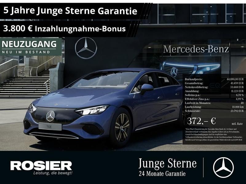 Blau / sodalithblau Gebraucht 2024 Mercedes EQE300 Advanced Plus Limousine | 44.890 € (Superpreis) - Bild 1/4