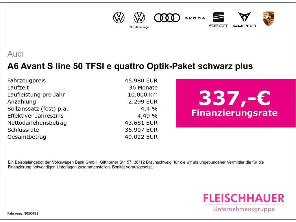 Gebraucht Audi A6 S-Line 299 PS (219 kW) 2025 Schwarz Kombi