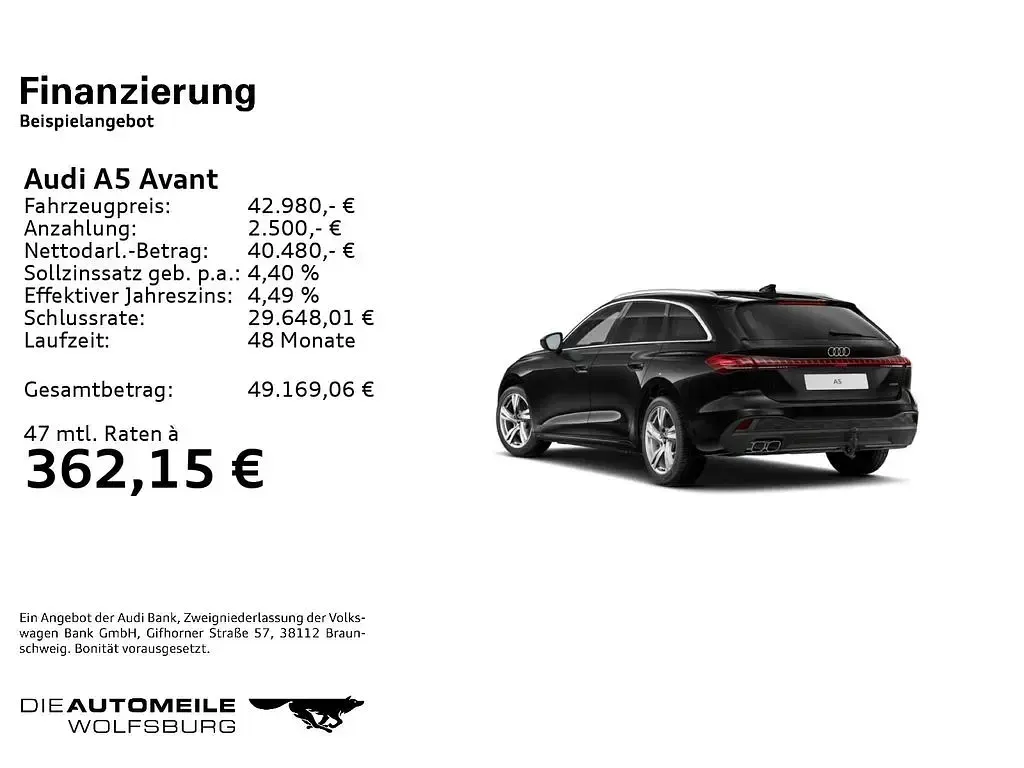 Gebraucht Audi A5 Sport 204 PS (150 kW) 2025 Schwarz Kombi