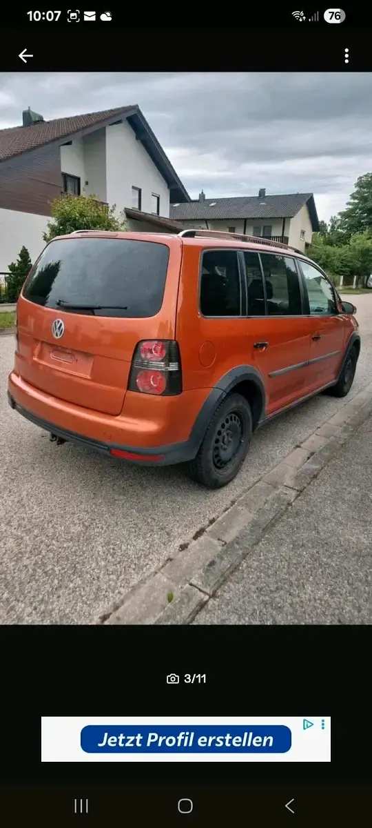 Gebraucht VW Touran 150 PS (110 kW) 2008 Orange Van / Kleinbus