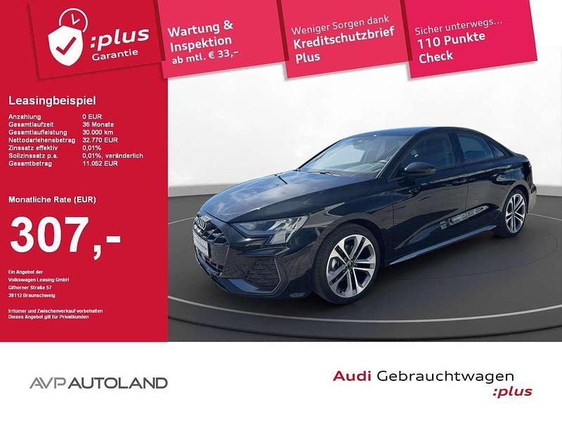 Mythosschwarz Gebraucht 2024 Audi A3 S-Line Limousine | 32.770 € (Fairer Preis) - Bild 1/4
