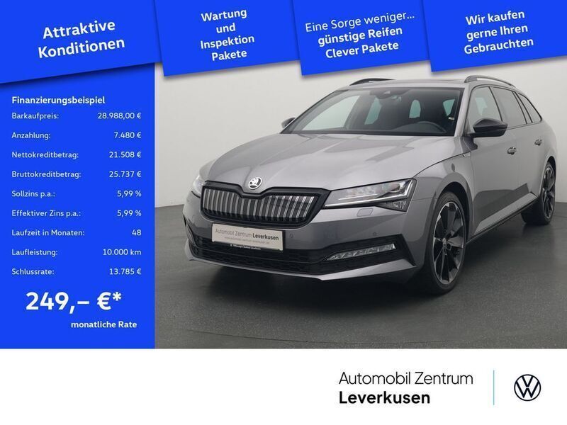 Graphitgrau Gebraucht 2022 Skoda Superb SportLine Kombi | 28.988 € (Fairer Preis) - Bild 1/4