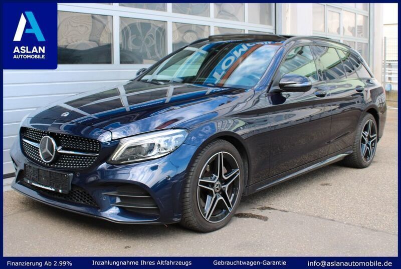 Blau Gebraucht 2019 Mercedes C220 AMG line Limousine | 18.980 € (Fairer Preis) - Bild 1/4