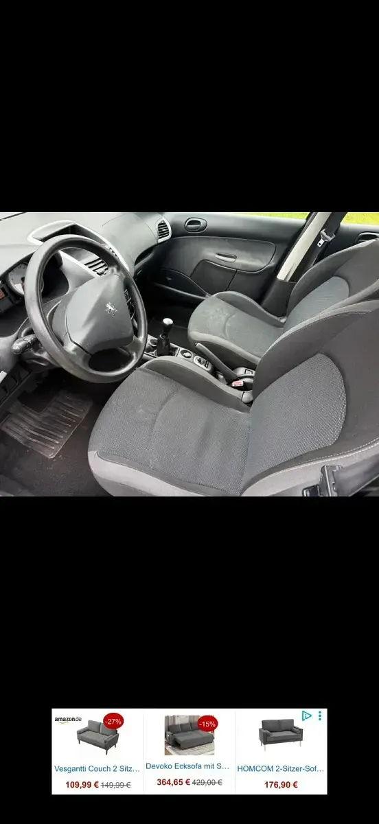 Gebraucht Peugeot 206+ 70 PS (51 kW) 2009 Grau Kleinwagen