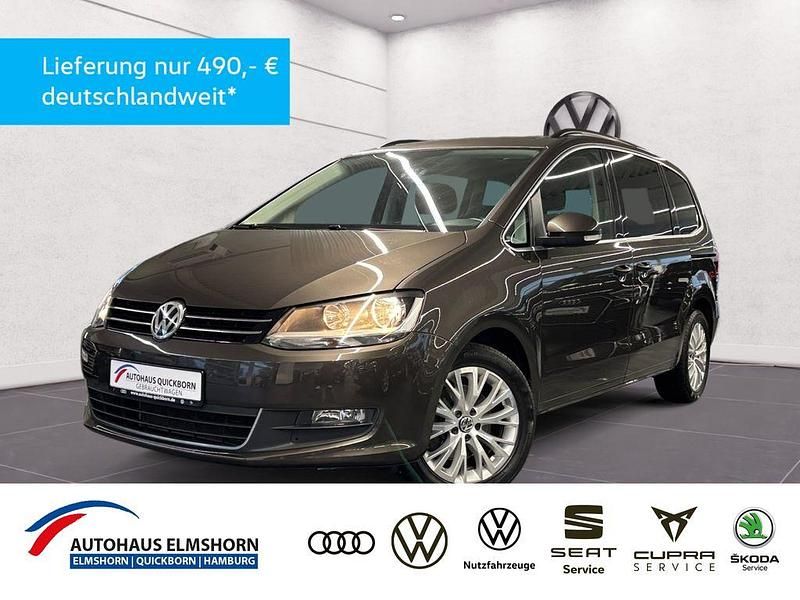 Black oak brown metallic Gebraucht 2017 VW Sharan Comfortline Van / Kleinbus | 22.880 € (Etwas zu teuer) - Bild 1/4