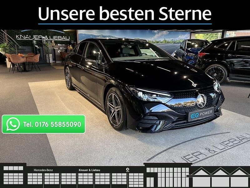Lack obsidianschwarz (metallic) Gebraucht 2023 Mercedes EQE300 AMG line Limousine | 49.660 € (Fairer Preis) - Bild 1/4