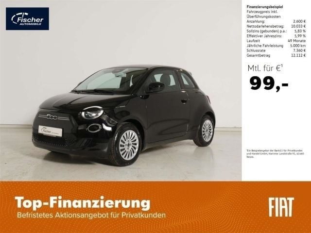 Gebraucht Fiat 500e Action 69 kW (95 PS) 2022 Schwarz Limousine