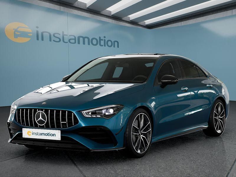 Blau Gebraucht 2024 Mercedes CLA35 AMG AMG Limousine | 58.199 € - Bild 1/4