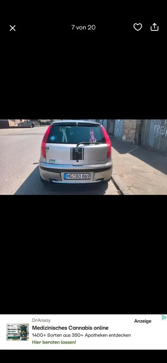 Gebraucht Fiat Punto 80 PS (58 kW) 2001 Silber Kleinwagen