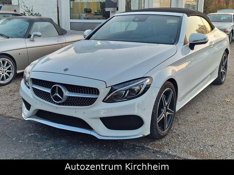 Weiß Gebraucht 2018 Mercedes C180 AMG Cabrio | 28.900 € (Fairer Preis) - Bild 1/4