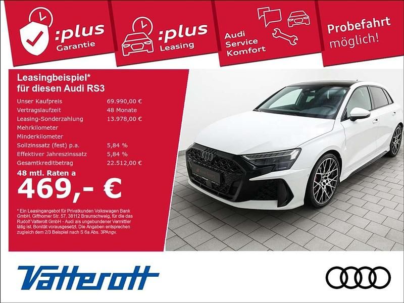 Arkonaweiß Gebraucht 2025 Audi RS3 Sportback Ambiente Kleinwagen | 69.990 € (Fairer Preis) - Bild 1/4
