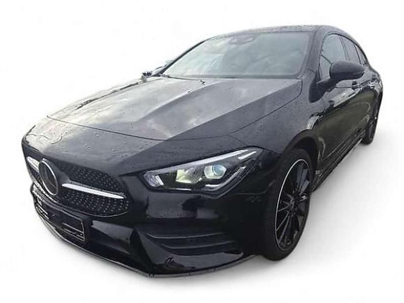 Night black Gebraucht 2021 Mercedes CLA250e AMG line Limousine | 25.999 € (Superpreis) - Bild 1/3