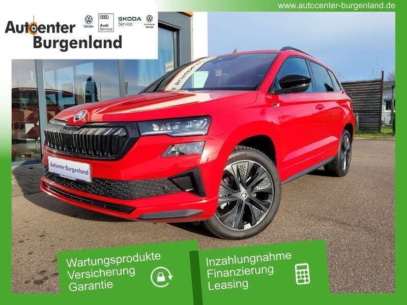 Rot Gebraucht 2024 Skoda Karoq SportLine SUV | 37.990 € (Teuer) - Bild 1/4