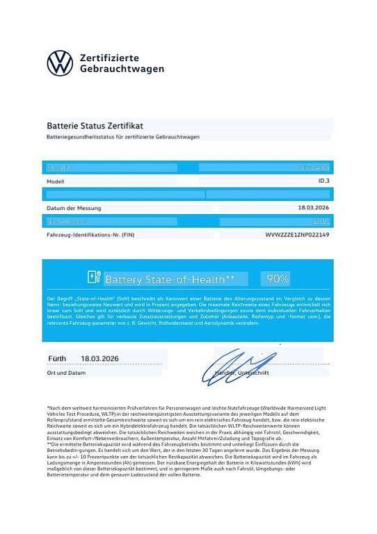 Gebraucht VW ID.3 Pro 150 kW (204 PS) 2022 Rot Kleinwagen