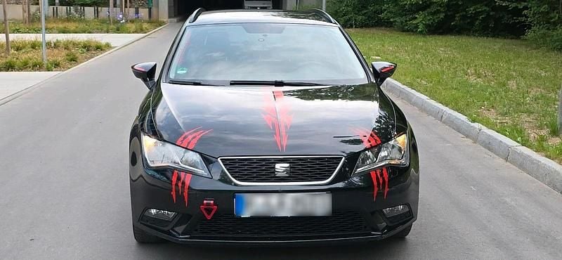 Usata Seat Leon 105 CV (77 kW) 2014 Nero Station wagon