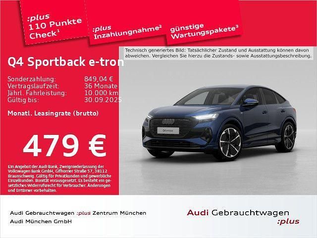 Blau Gebraucht 2024 Audi Q4 Sportback e-tron S-Line SUV | 52.981 € - Bild 1/2