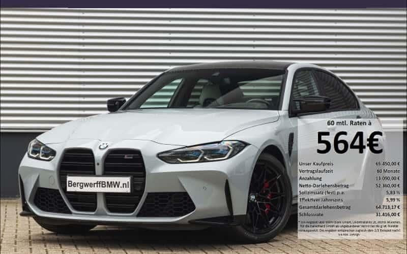 Grau Gebraucht 2022 BMW M3 Competition Edition Limousine | 65.450 € (Fairer Preis) - Bild 1/4
