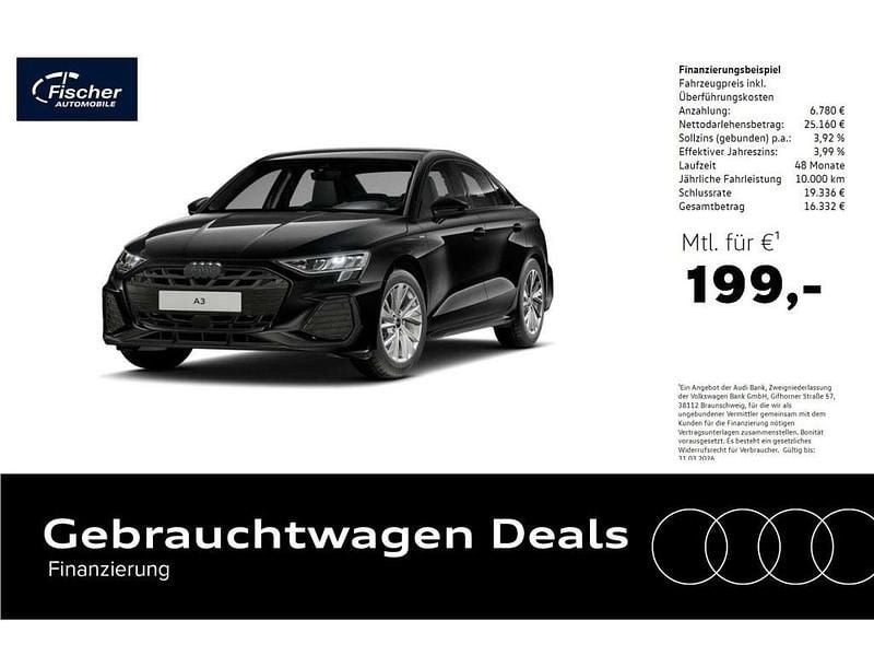 Gebraucht Audi A3 S-Line 116 PS (85 kW) 2025 Schwarz Limousine