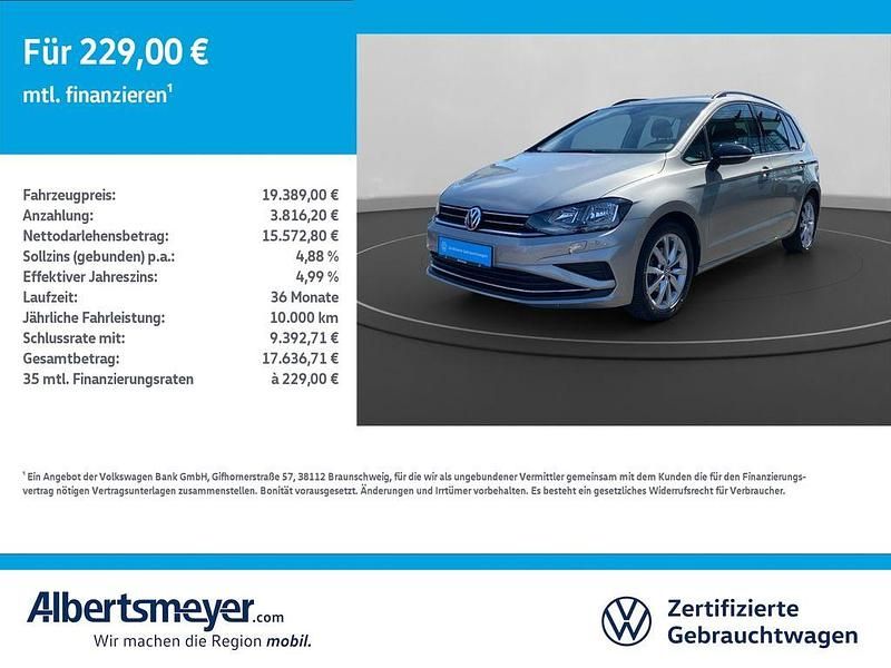 Silber Gebraucht 2020 VW Golf Sportsvan Comfortline Van / Kleinbus | 18.899 € (Fairer Preis) - Bild 1/4