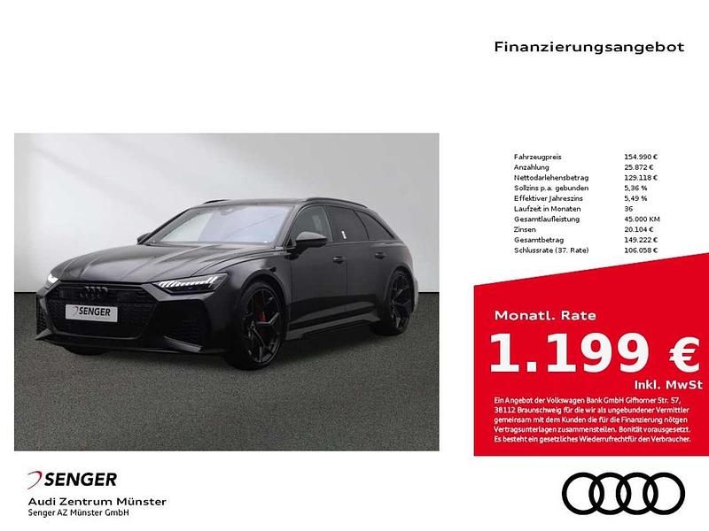 Schwarz Neu 2025 Audi RS6 Performance Kombi | 154.990 € (Fairer Preis) - Bild 1/4