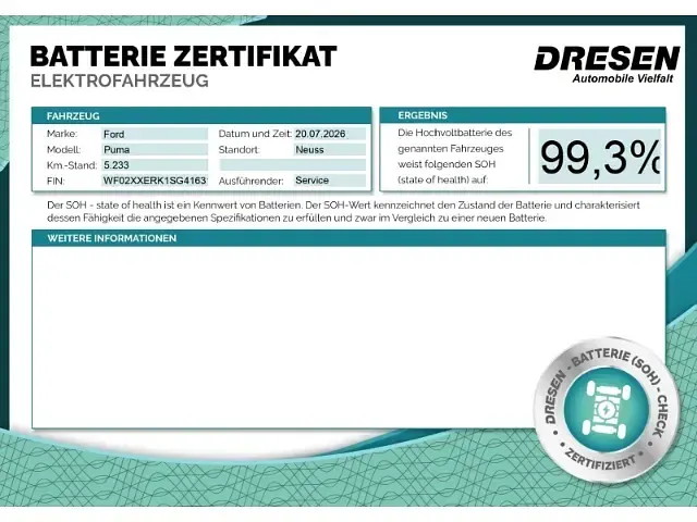 Gebraucht Ford Puma Gen-E 124 kW (169 PS) 2025 Gelb SUV