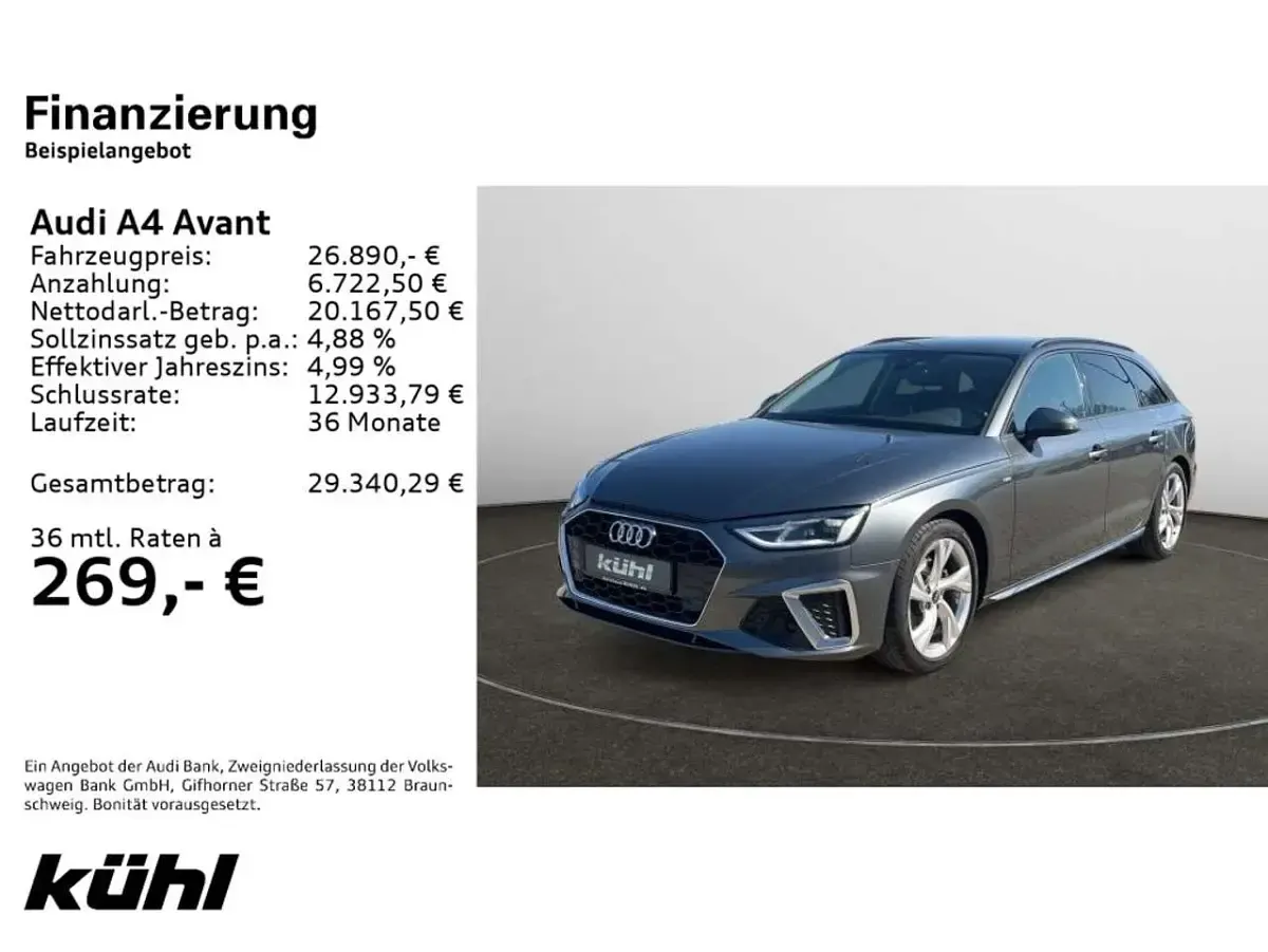 Gebraucht Audi A4 S-Line 163 PS (119 kW) 2023 Daytonagrau perleffekt Kombi