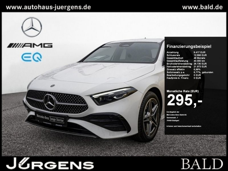 Weiss unilack polarweiss Gebraucht 2024 Mercedes A250 AMG Limousine | 32.880 € (Fairer Preis) - Bild 1/4